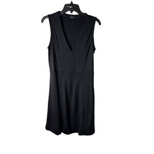 Theory Women's Black Sleeveless V-Neck Dress Size 10